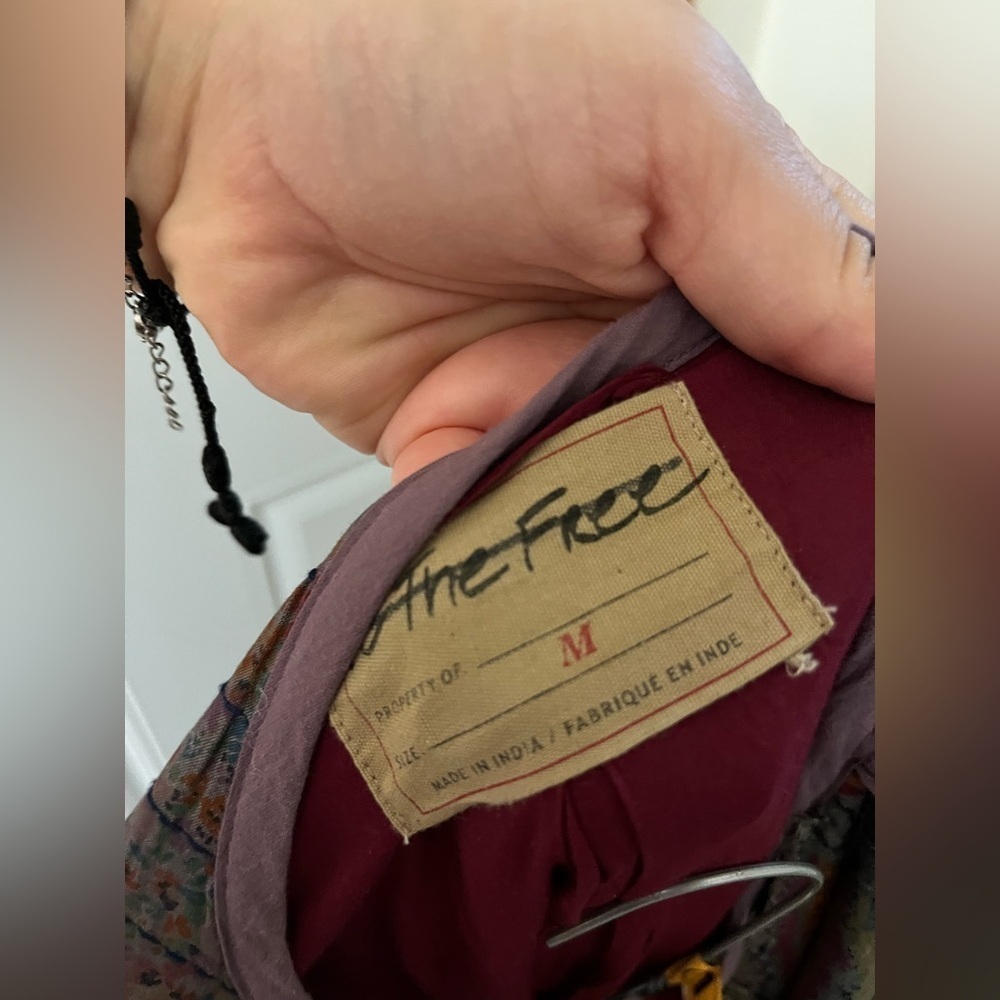 Free People Rolling Thunder coat patchwork - Picture 9 of 10